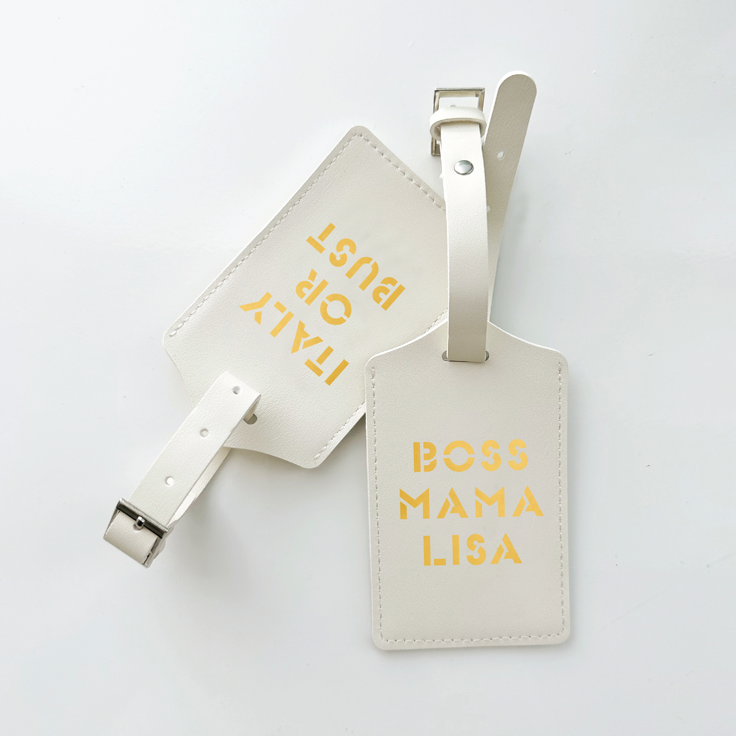 Golden Personalized Luggage Tags