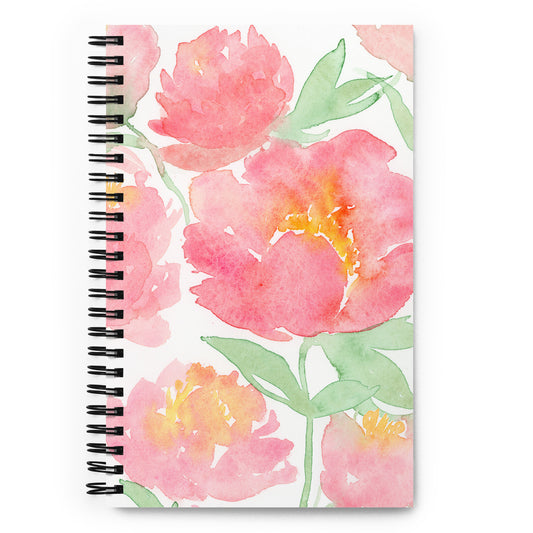 Peonies Dotted Notebook